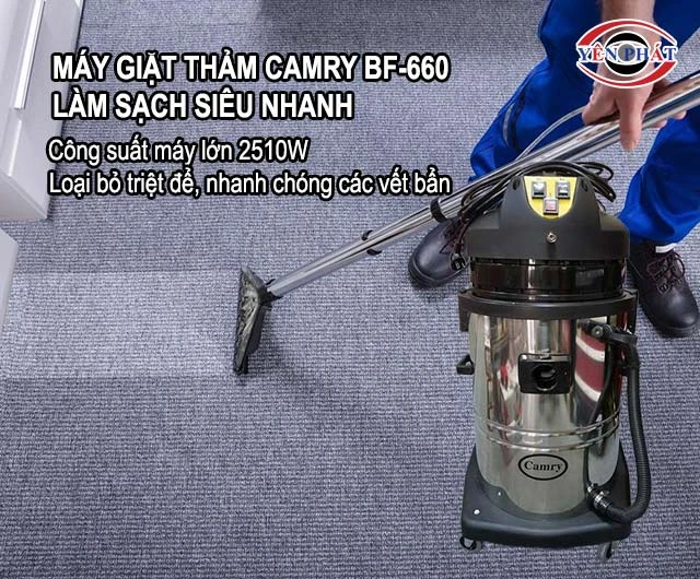 công suất của máy hút giặt thảm Camry BF-660
