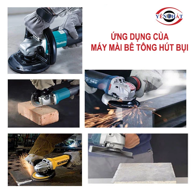 ứng dụng máy mài bê tông có hút bụi
