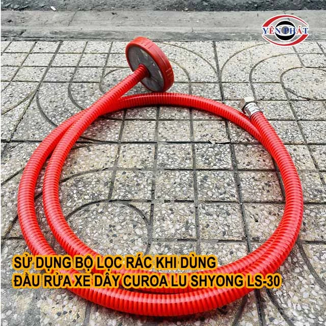 dùng bộ lọc rác cho đầu rửa xe dây đai Lu Shyong LS-30