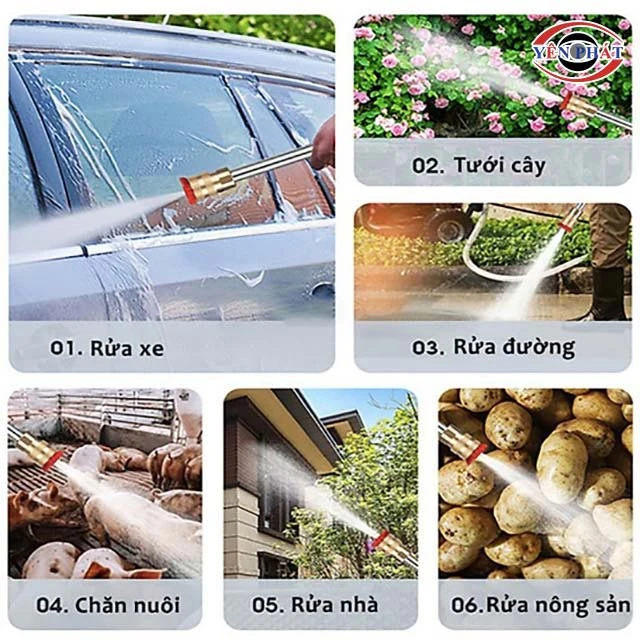ứng dụng của đầu rửa xe dây đai Lu Shyong LS-30