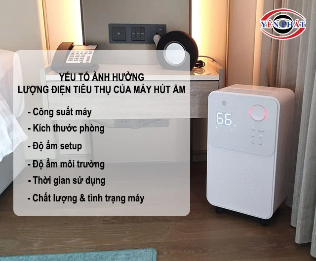 yếu tố ảnh hưởng đến lượng điện tiêu thụ của máy hút ẩm
