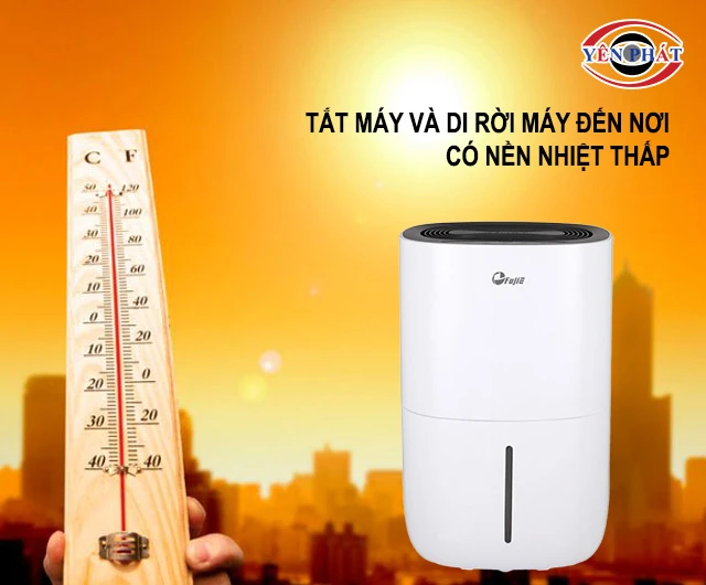 di rời máy đến nơi có nền nhiệt thấp
