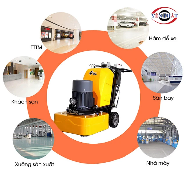 ứng dụng của Máy mài sàn bê tông JS 700
