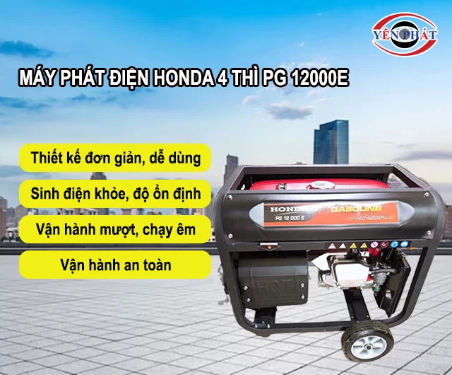 ưu điểm của Máy phát điện cao cấp Honda 4 thì PG 12000E