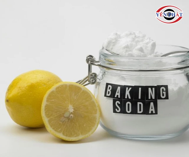 hỗn hợp chanh + baking soda