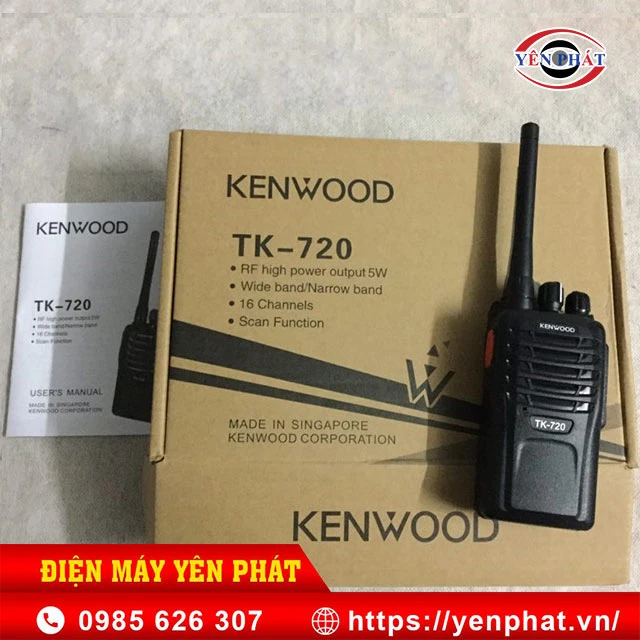 yên phát cung cấp bộ đàm Kenwood TK-720 chính hãng