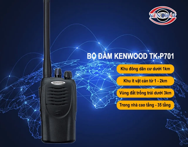 cự ly liên lạc Bộ đàm cầm tay Kenwood TK-P701
