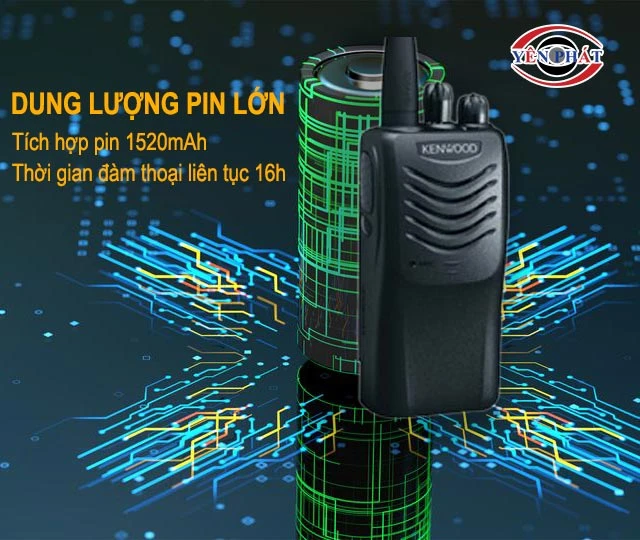 dung lượng pin của Bộ đàm cầm tay Kenwood TK-P701