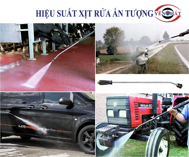 hiệu suất xịt rửa ấn tượng