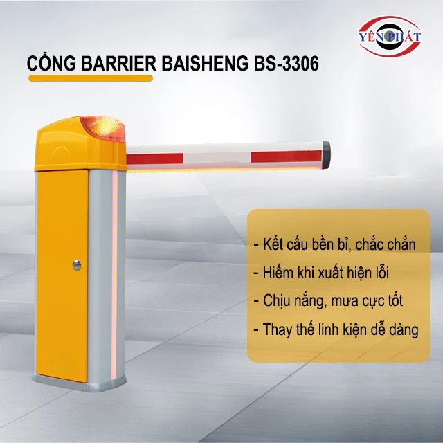 Cổng Barrier tự động Baisheng BS-3306 siêu bền bỉ