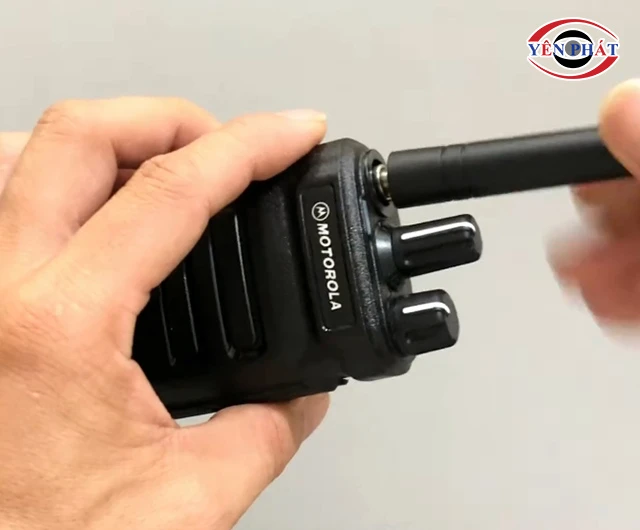 lắp anten vào máy 