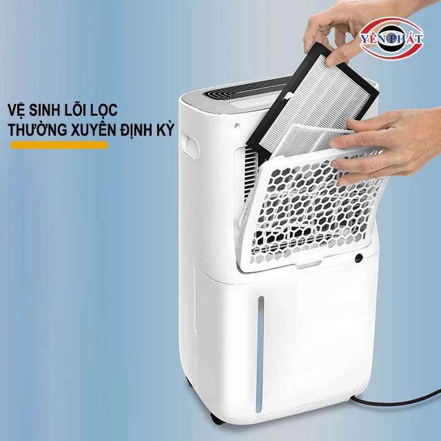 vệ sinh lõi lọc của máy hút ẩm Whirlpool