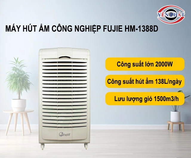 công suất của Máy hút ẩm FujiE HM-1388D