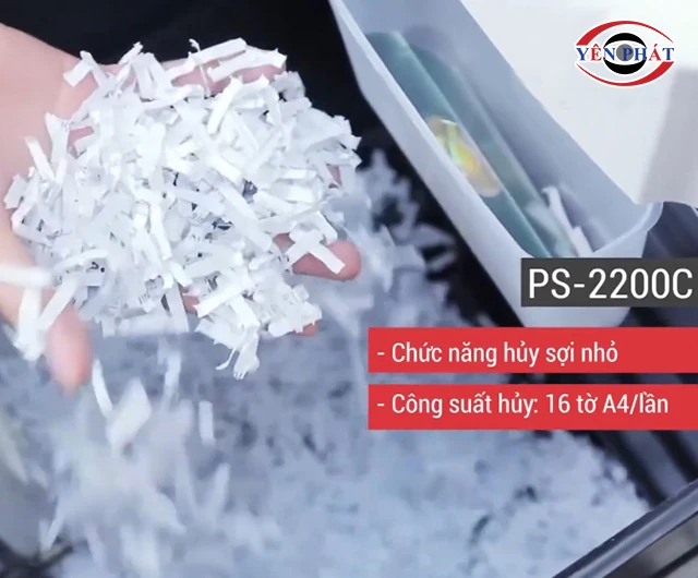 Máy hủy tài liệu Silicon PS-2200C huỷ thần tốc