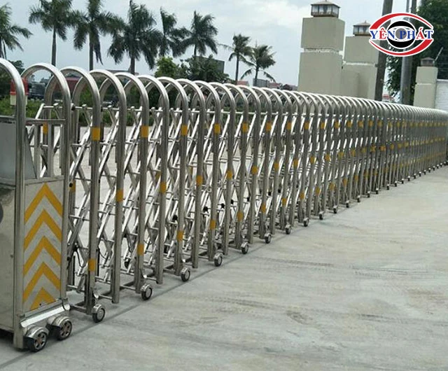 xác định chiều dài cổng xếp inox