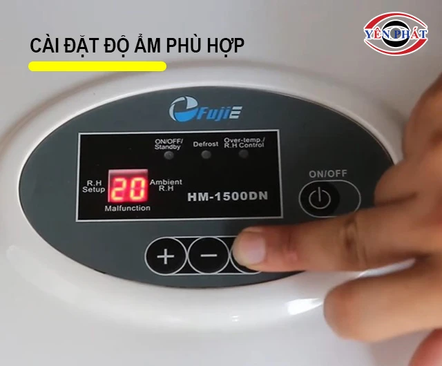 cài đặt nhiệt độ phù hợp