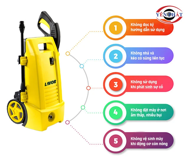lưu ý khi dùng Máy rửa xe Lavor Ninja 120