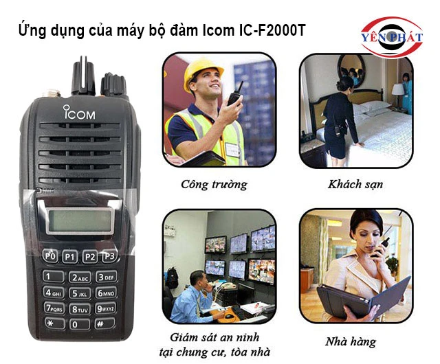 Ứng dụng của máy bộ đàm Icom IC-F2000T