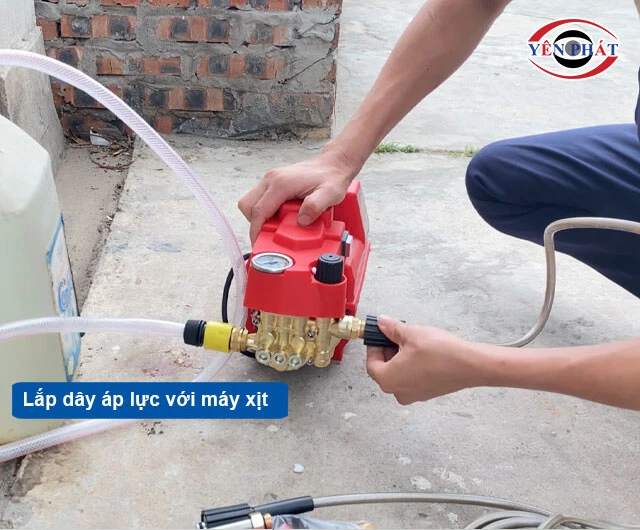 kết nối máy với dây cao áp