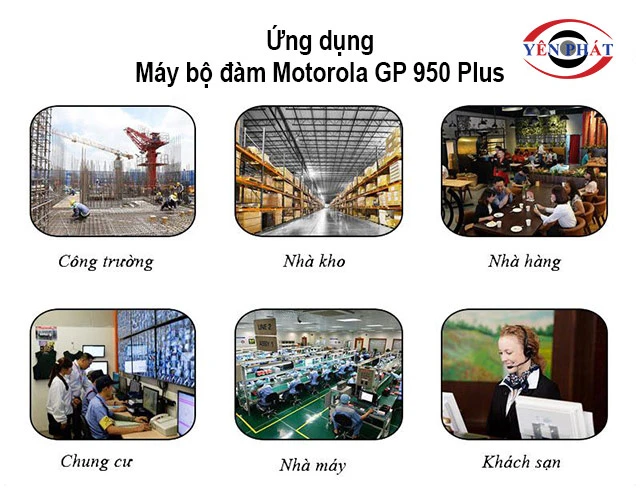 Ứng dụng của máy bộ đàm Motorola GP 950 Plus