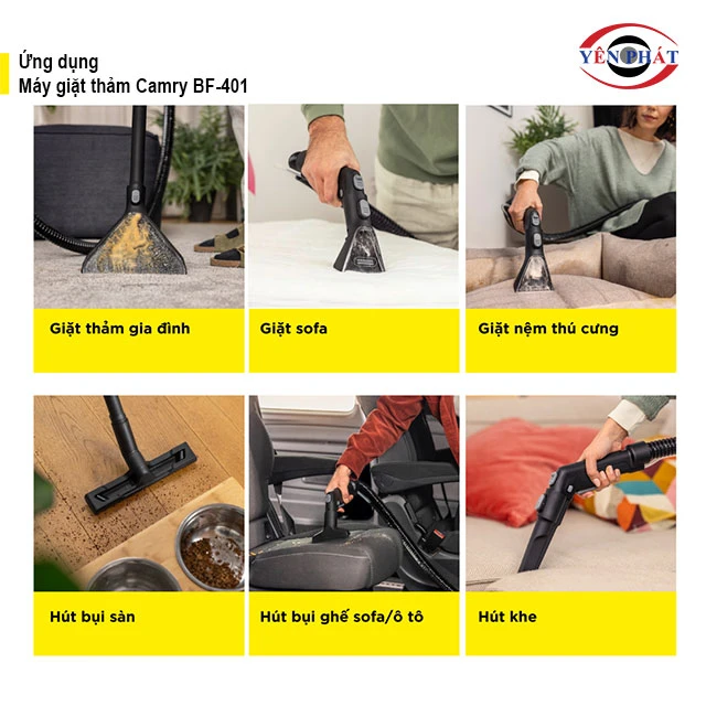 ứng dụng thực tế của Máy giặt thảm công nghiệp Camry