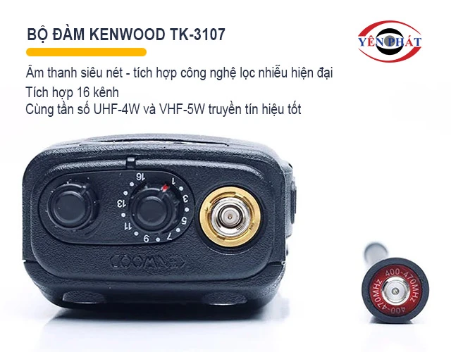 Kenwood TK-3107 truyền tín hiệu tốt