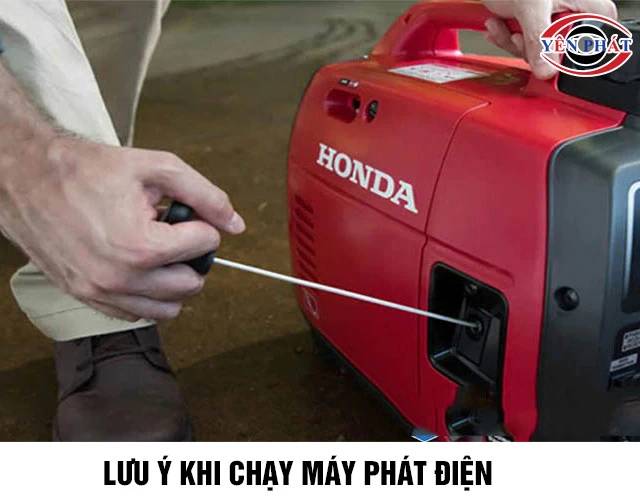 lưu ý chạy máy phát điện