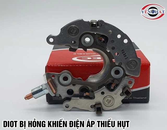 Máy phát điện ra điện yếu do diot