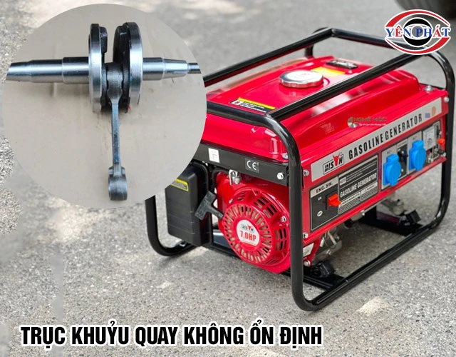Máy phát điện ra điện yếu do trục khuỷu