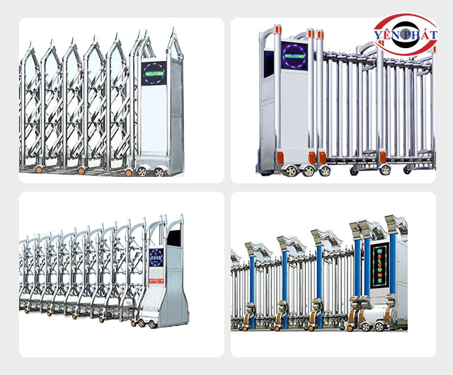 các mẫu cổng xếp inox tại yên phát