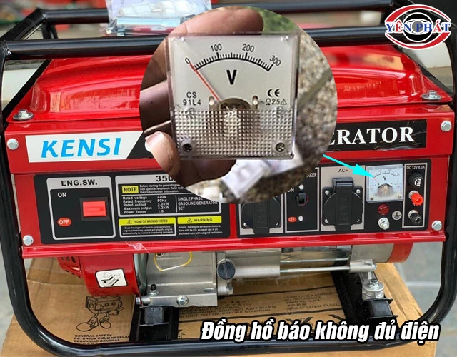 Sự cố máy phát điện không đủ điện