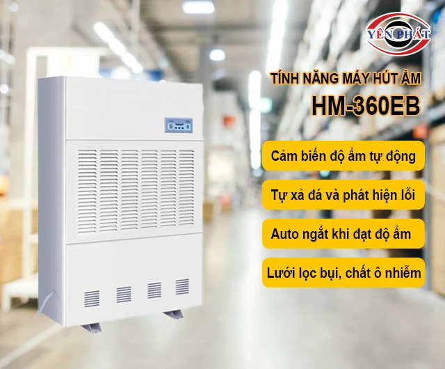 tính năng của máy hút ẩm công nghiệp HM-360EB