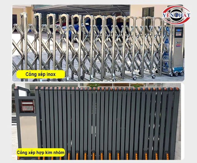 chất liệu cổng xếp