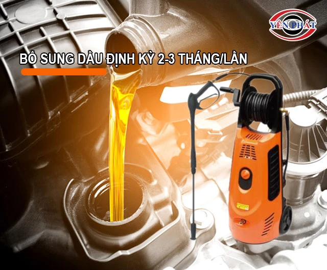 định kỳ thay dầu máy rửa xe