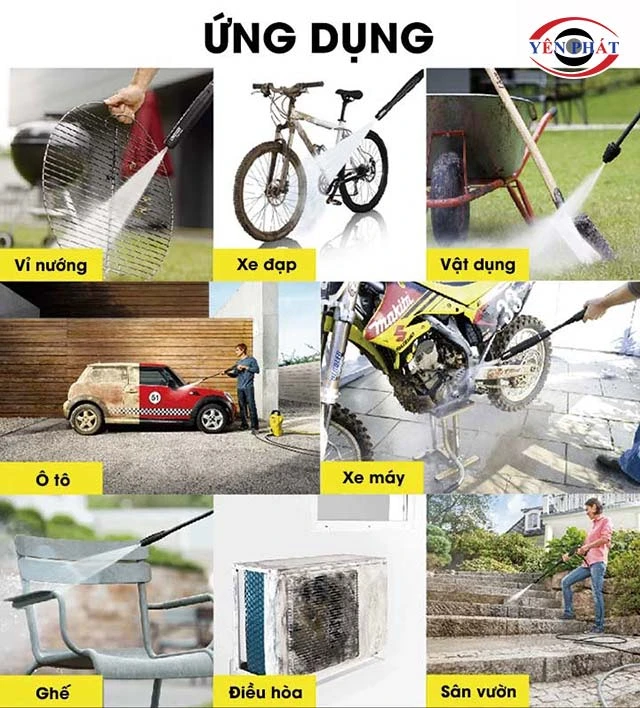 ứng dụng của Máy rửa xe mini gia đình JET-2000P