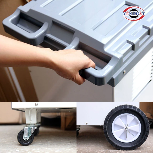 bánh xe và tay cầm