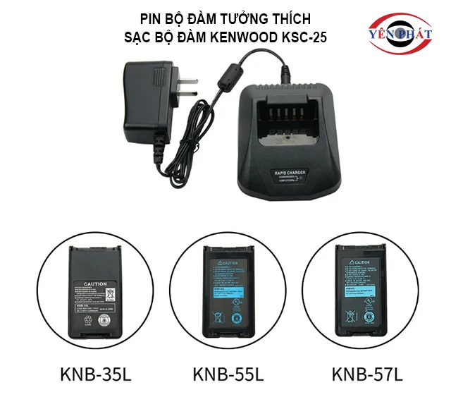 pin tương thích với sạc bộ đàm Kenwood KSC-25