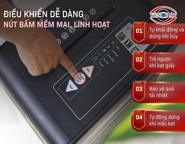 tính năng của máy hủy tài liệu Silicon PS-2800C