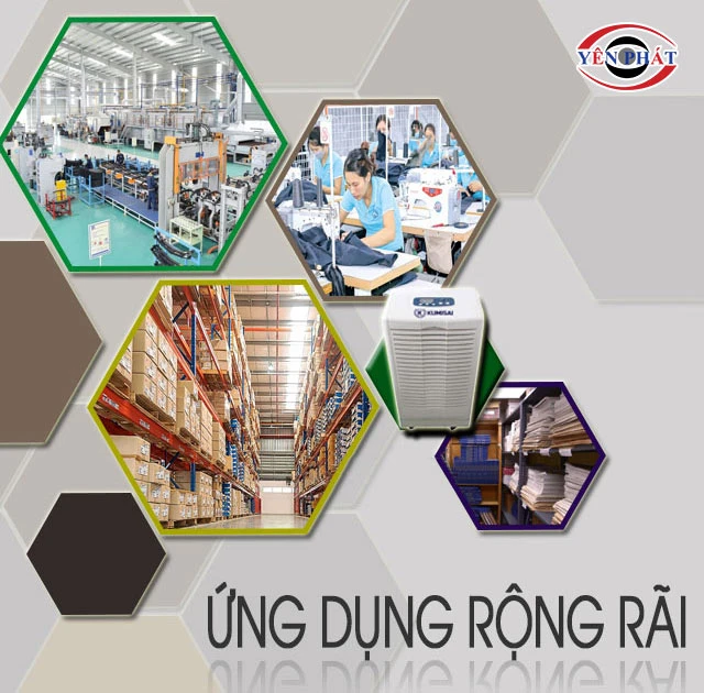 Ứng dụng của máy hút ẩm Kumisai KMS-1500D