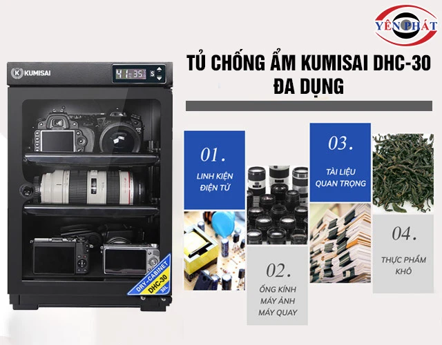ứng dụng tủ chống ẩm Kumisai DHC-30