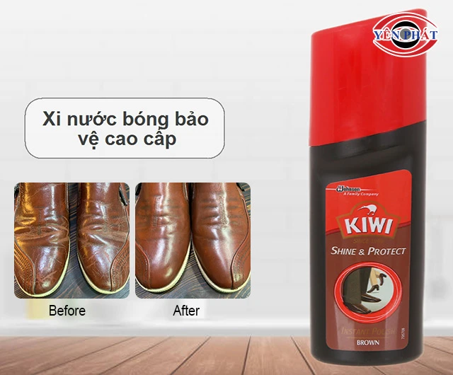 xi đánh giày Kiwi màu nâu 75ml đánh bóng giày hiệu quả