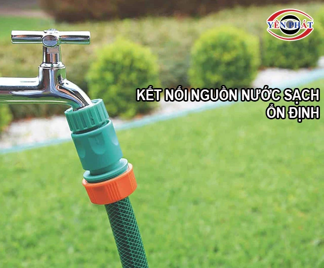 kết nối nước sạch cho máy