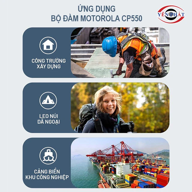 ứng dụng của máy bộ đàm Motorola CP550