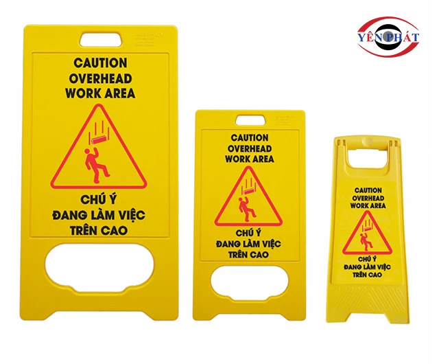 Biển cảnh báo chữ A chú ý làm việc trên cao