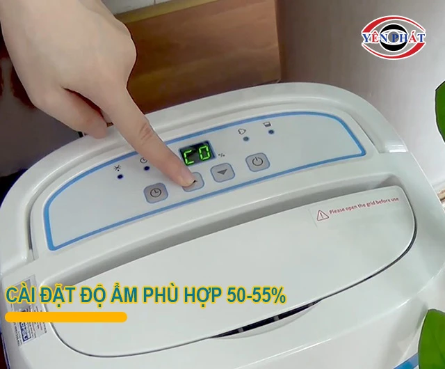 cài đặt độ ẩm phù hợp