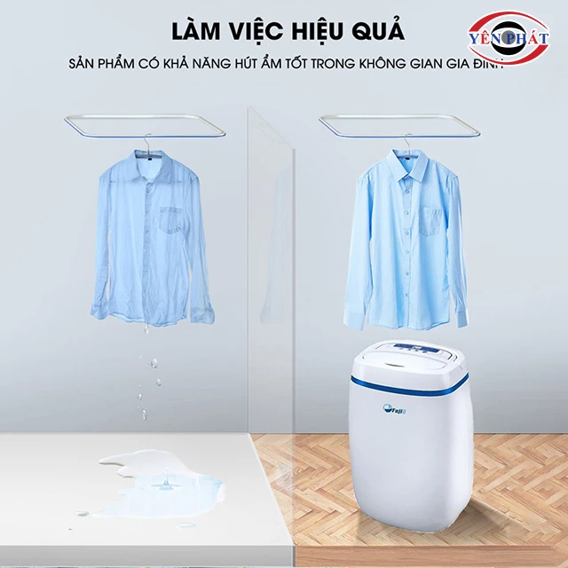 hút ẩm quần áo tốt