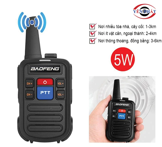 Cự ly liên lạc của Baofeng BF-C50
