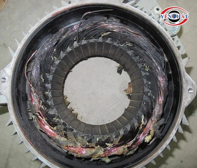 motor máy phát điện bị cháy