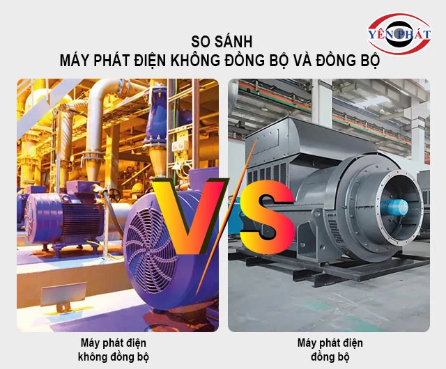 So sánh giữa máy phát điện không đồng bộ và đồng bộ