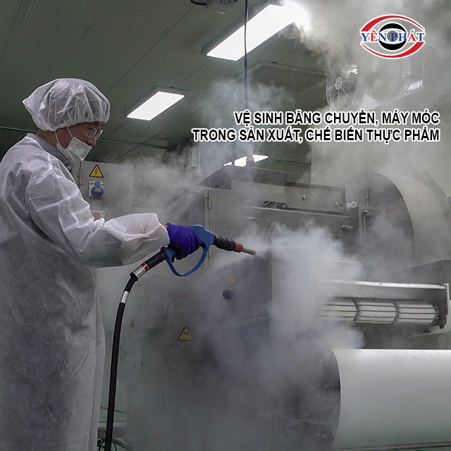 Vệ sinh băng chuyền, máy móc trong chế biến thực phẩm